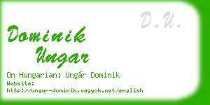 dominik ungar business card